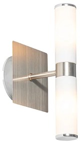 Nowoczesna lampa ścienna do łazienki stal IP44 2-światłowa - Bath Nowoczesny Oswietlenie wewnetrzne