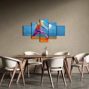 Obraz - Malowany tenisista (125x70 cm)