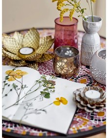 Biały wazon z kamionki Bloomingville Geometric