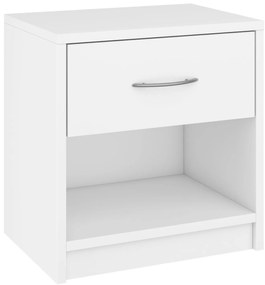 Szafka nocna BASIC 1 szuflada – Biała | 40x38x28 cm