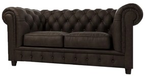 Ciemnobrązowa aksamitna sofa 184 cm Cambridge – Ropez