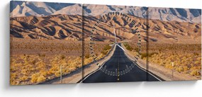 Obraz - Death Valley, Kalifornia, USA (z zegarem) (90x30 cm)