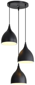 Lampa sufitowa loftowa metalowa wisząca AT17-3SZ-Black