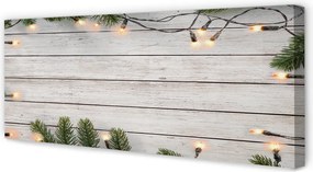 Zdjęcie na płótnie Gałązki, Lampki i Drewno