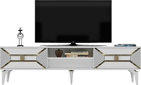 Stolik pod telewizor Yumedi White and Gold