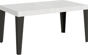 Stół rozkładany 160/244x80 cm Flame frassino biała nogi antracytowe