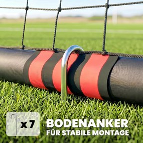 SPORTNOW Bramka do ogrodu 300 x 200 cm solidna bramka outdoor z siatką wypełnieniem kotwy gruntowe powłoka antykorozyjna | Aosom PL
