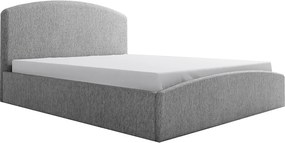 Tapicerowane łóżko Montana 150x212x90 cm, powierzchnia spania 140x200 cm, schowek, podnośnik, tkanina Monolith popielaty