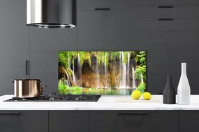 Szkło do Kuchni na Ścianę Potęga Naturalnego Wodospadu