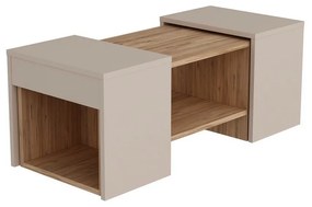 Zestaw stolików konferencyjnych Sartos Beige and Atlantic Pine, 3 szt.