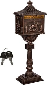 STILISTA skrzynka pocztowa, 118 cm, brąz