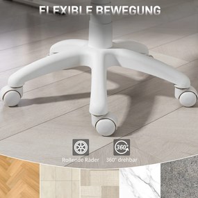 HOMCOM Krzesło biurowe ergonomiczne krzesło biurkowe z oparciem w kształcie C, regulowane, niebieskie