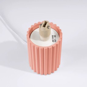 Lampa biurkowa HALO brzoskwiniowa ryflowana SOLLUX  LIGHTING