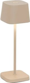 Lampa stołowa LED Zafferano OFELIA PRO MICRO z możliwością ładowania i ściemniania w kolorze piaskowym