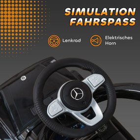 HOMCOM Jeździk z rączką Mercedes-Benz G350 z kierownicą 3-w-1, pojazd do pchania dla dzieci 18-36 miesięcy, czarny | Aosom PL