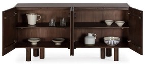 Brązowa komoda z litego drewna mango 160x80x40 cm Tamira – MOME