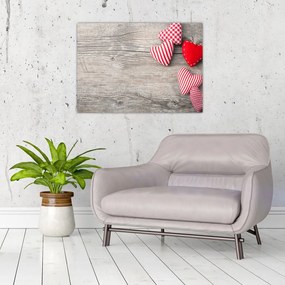 Obraz na szkle - Serca (70x50 cm)