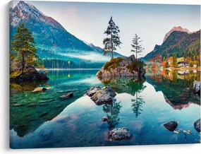 Obraz - Jezioro Hintersee, Alpy Bawarskie, Austria (70x50 cm)