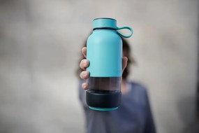 Turkusowa podróżna szklana butelka 500 ml To Go – Lékué