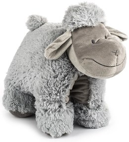 BO-MA Poduszka Owieczka na rzepy szara, 50 x 26 cm