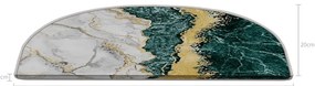 Morsko-kremowe dywaniki na schody zestaw 16 szt. 20x65 cm Golden Marble – Vitaus