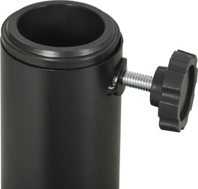 Outsunny Stojak na Parasol z Betonu, Stojak z Rurą Stalową, Okrągły Uchwyt, dla Balkonu, Tarasu, Ogrodu, Czarny