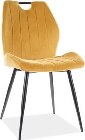 Krzesło tapicerowane ARCO VELVET curry