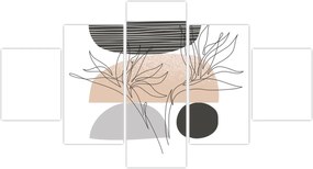 Obraz - Line art flowers N⁰2 (125x70 cm)