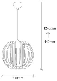 Lampa wisząca w czarno-brązowym kolorze z metalowym kloszem ø 33 cm Fellini – Opviq lights