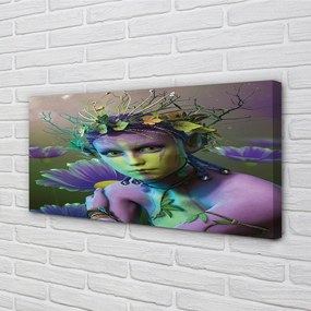 Duży obraz na płótnie Elfka wśród Kwiatów