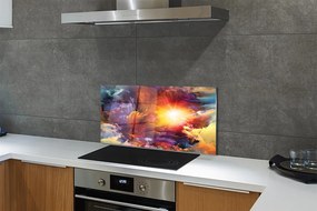 Panel szklany do Kuchni Artystyczny Nieład Form