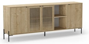 Niska komoda w dekorze dębu 200x80 cm Inca – Marckeric