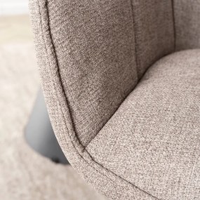 Krzesło Tapicerowane Obrotowe PEONY 2 Cappuccino Nowoczesne Loft