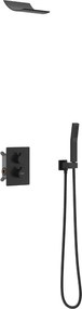 Mexen Salto zestaw prysznicowy podtynkowy, czarny - 7604-02-70