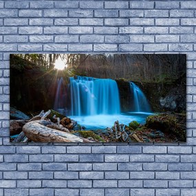 Obraz Akrylowy Słońce Wodospad Natura