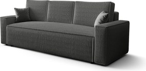 BEDANTE Sofa AMBRO Poso 60 z funkcją spania, szary, sofa z pojemnikiem, skrzynia na pościel, kanapa do salonu, kanapa, sofa, sofa z funkcją spania