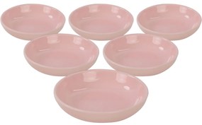 Zestaw 6 misek ceramicznych Lunis 13 cm, jasnoróżowy