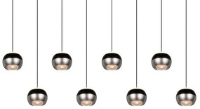 Czarna/w kolorze srebra lampa wisząca LED Orbit – Trio Select
