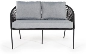 Czarna 2-osobowa sofa ogrodowa Bonami Selection North