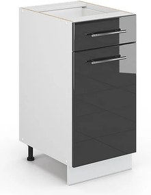 Szafka dolna do kuchni antracyt wysoki połysk 40x51.6x82 fame-line