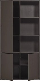 Ciemnobrązowa szafka modułowa z litego drewna sosnowego 108x215 cm Meggy – WOOOD