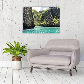 Obraz na szkle - górska rzeka (70x50 cm)