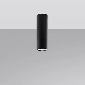 Plafony nowoczesny Toris, stal - 1 źródło światła 4000K - L.6 x H.20 cm - czarny