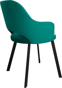 Krzesło Milano tkanina Welur noga metalowa : Kolor nogi - Czarna profil, Kolor tkaniny - VELVET - MG20, Typ siedziska - Siedzisko stałe