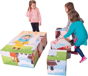 Zestaw piankowych kostek edukacyjnych Puzzilo - Dzieci Świata