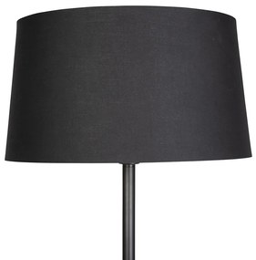 Inteligentna lampa stojąca czarna z czarnym kloszem 45 cm w tym Wifi A60 - Simplo Nowoczesny Oswietlenie wewnetrzne