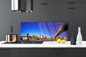 Dekor Szklany do Kuchni Stalowa Konstrukcja Metropolii