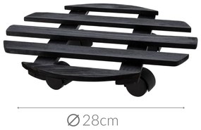 Podstawka na kółkach pod donicę, Ø 28 cm