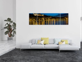 Obraz miasta nocą (170x50 cm)