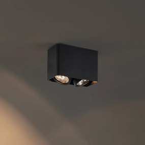 Designerski reflektor natynkowy czarny GU10 70 mm 2-punktowy obrotowy i uchylny - Vox